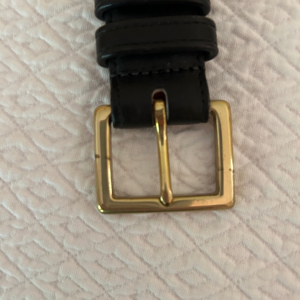 Coach Black and Tan Leather Belt 34 inches - Picture 6 of 6